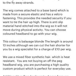 Brand new headband wig